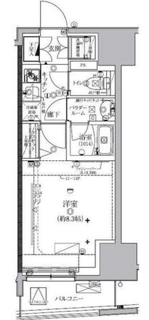 クレイシア板橋モデルノの物件間取画像